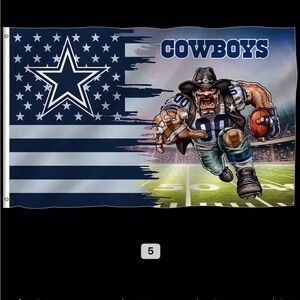 NFL Cowboys Flag with Blue and White Design